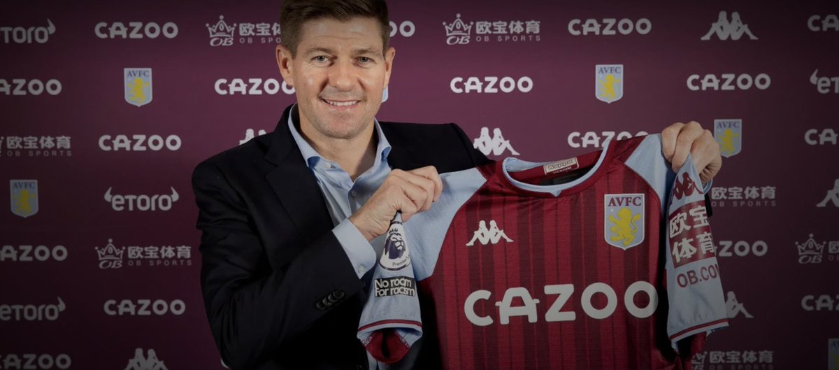 FootyinPidgin's tweet photo. BREAKING TORI: Aston Villa don announce the appointment of Steven Gerrard as their new Head Coach. 

Welcome back to the premier league legend 🙌🏽🟣 https://t.co/XRDu0T6PB9