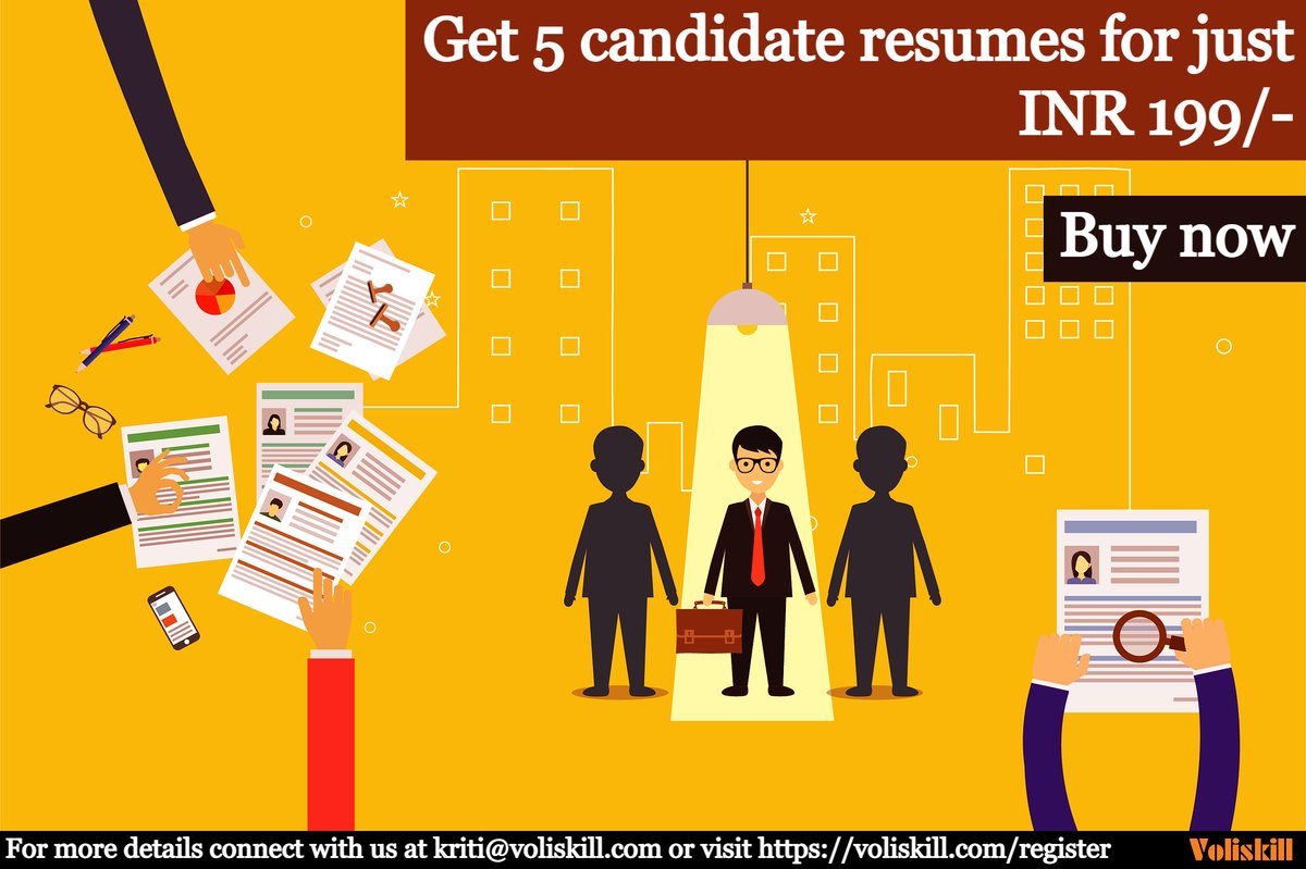 thisisvoliskill's tweet photo. Why pay more when you can get 5 candidate resumes for just INR 199. Register now – https://t.co/cubqO3DQ8l
#sourcing #resume #recruitment #hiringmanagers https://t.co/TBZ4pv5nVJ