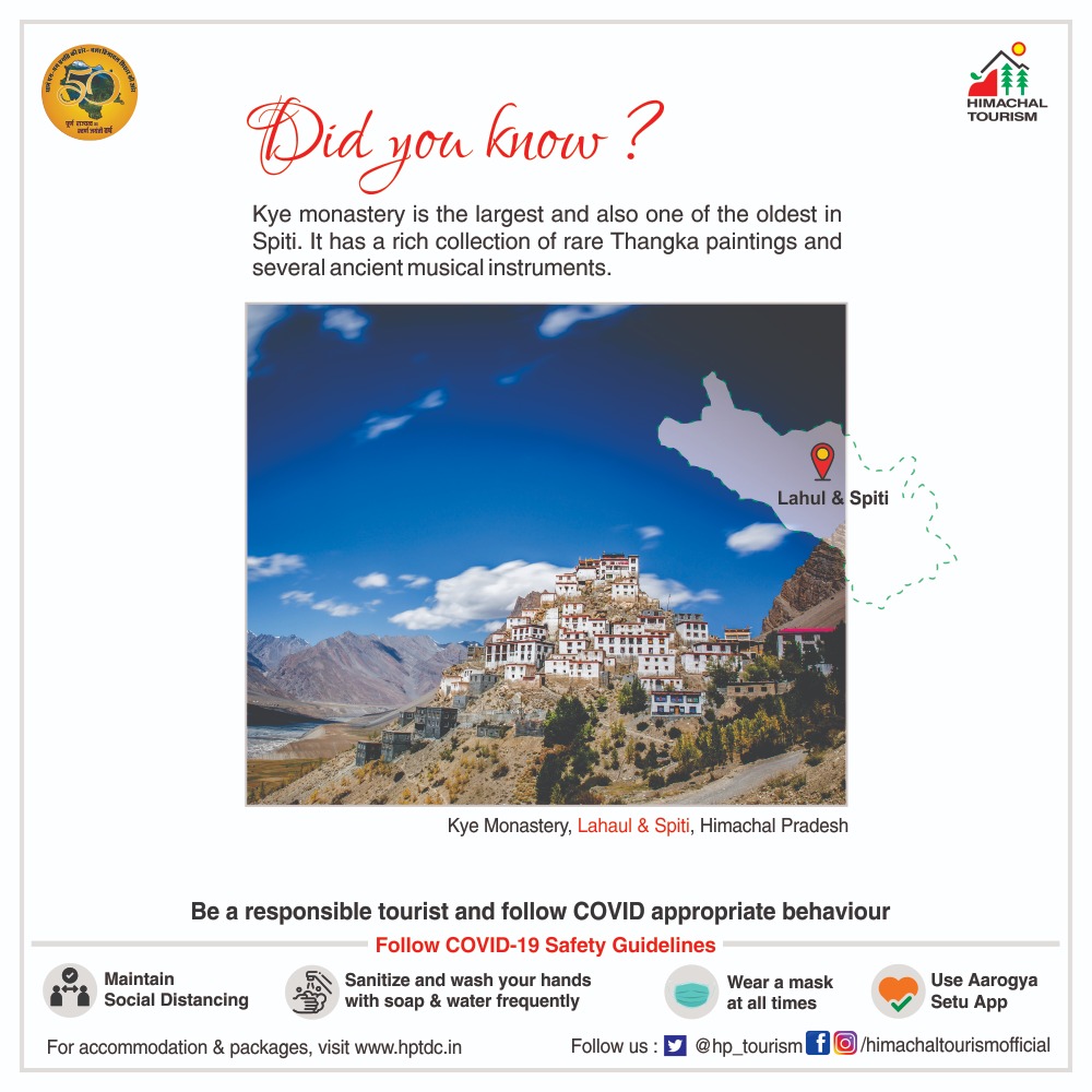 hp_tourism's tweet photo. Did you know?
#kyemonastery #Spiti #himachaltourismofficial #thangkapaintings #hptourism #buddhism #himachaltourism #explorehimachal #tbt https://t.co/jx9JaOLOcN
