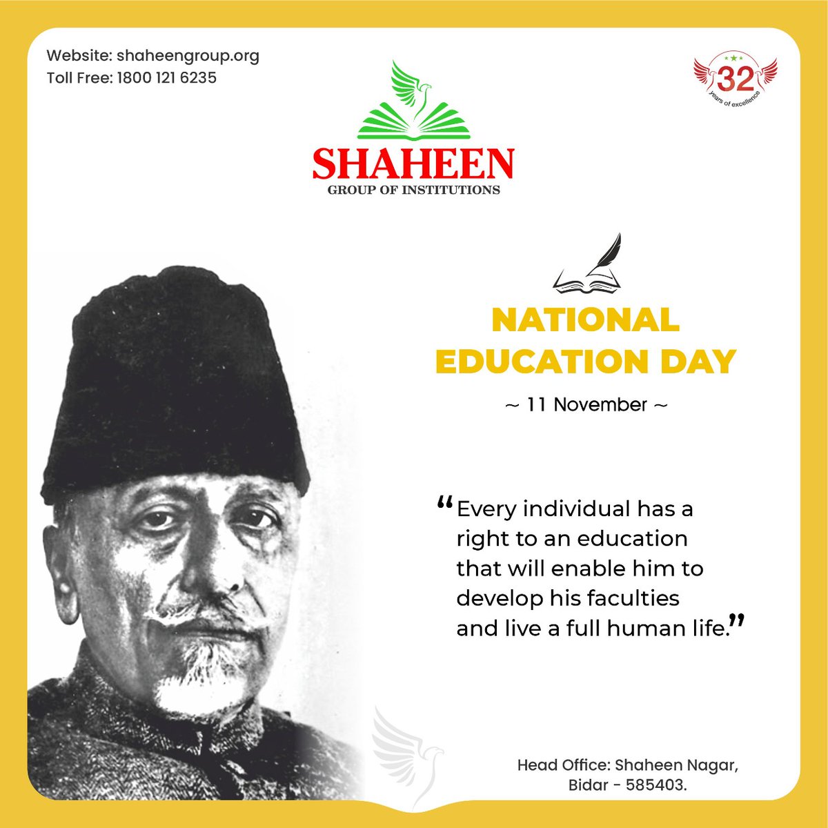 National Education Day

#ShaheenBidar #NationalEducationDay #AbulKalamAzad #Education #FirstEducationMinister #India