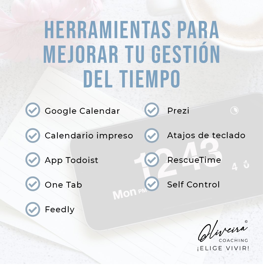 Gracias a la planificación y orden, potenciamos la mecanización y rapidez en la realización de las tareas , ¡de forma que conseguimos aprovechar mucho mejor nuestra energía!

Te dejo por aquí algunas de las herramientas que utilizo para gestionar el tiempo de forma eficiente👇.