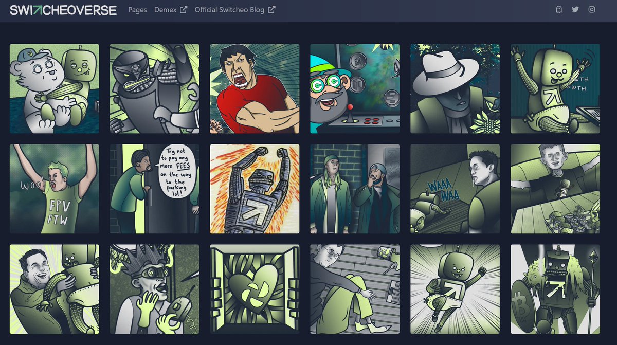 1bigbagheera's tweet photo. You can view all the #switcheoverse pages at https://t.co/C10Q54H3n8 All equipped with links to their #NFTs on the #GhostMarket $SWTH https://t.co/xGPRJMD33B