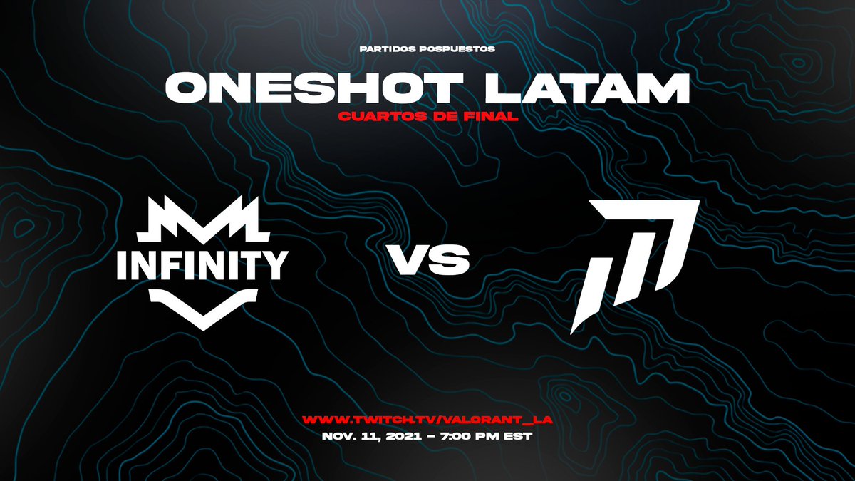 i10Esports's tweet photo. INFINITY VS INTENSITY 

⏰Hoy a las 7:00 PM EST en directo en https://t.co/q1iVM4R6ol

Organiza: @OneShotLatam https://t.co/7Evlg4Fznj