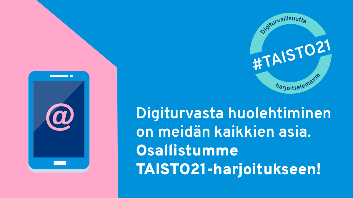 gradia_fi's tweet photo. Digiturvallisuudesta huolehtiminen on meidän kaikkien asia, ja digiturvallinen yhteiskunta rakennetaan yhdessä. Siksi mekin osallistumme digitaalisen turvallisuuden #TAISTO21-harjoitukseen! Lue lisää: https://t.co/kwtlnNYkYd  
@DVVfi #AstettaEnemmän #GradiaFi https://t.co/lzDIaMFTve