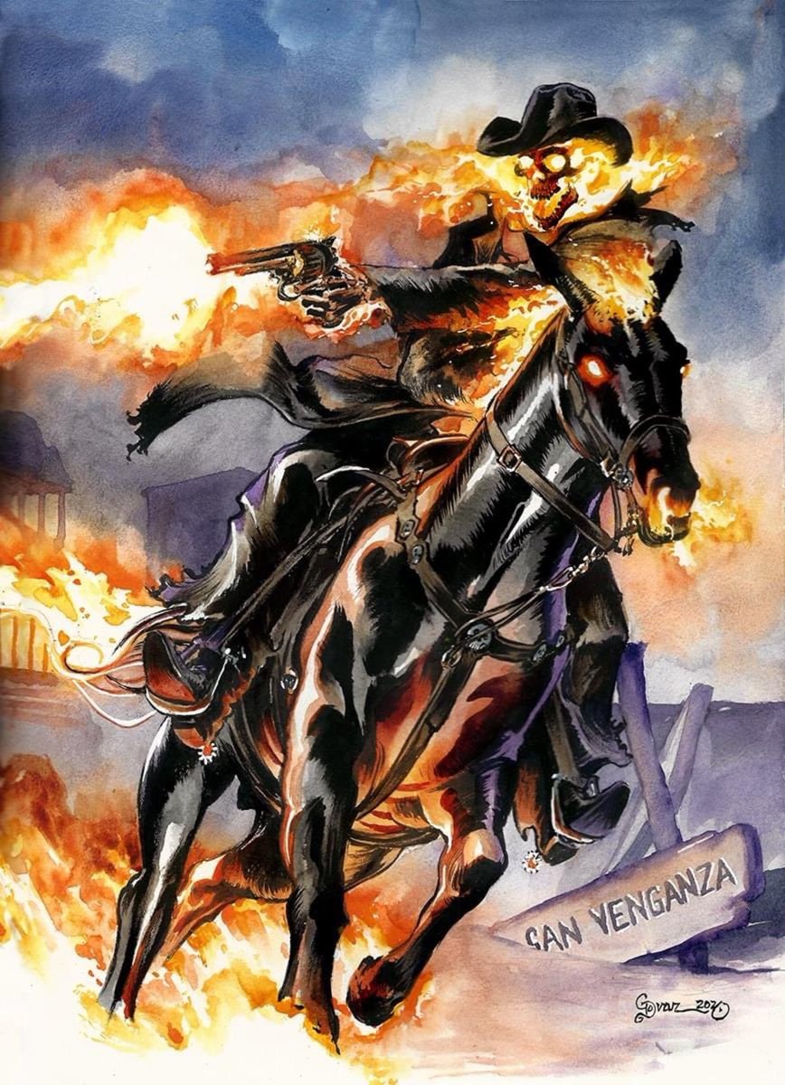 OSEDVEGOZ's tweet photo. Twitt para apreciar a uno de mis héroes oscuros de #Marvel, #GhostRider, también conocido como el motorista fantasma o el calavera en llamas. #CarterSlade, #JonnyBlaze, #DannyKetch y #RobbieReyes han sido los portadores del llamado espíritu de venganza.

#MarvelStudios #Mephisto https://t.co/sCA99lYsdC