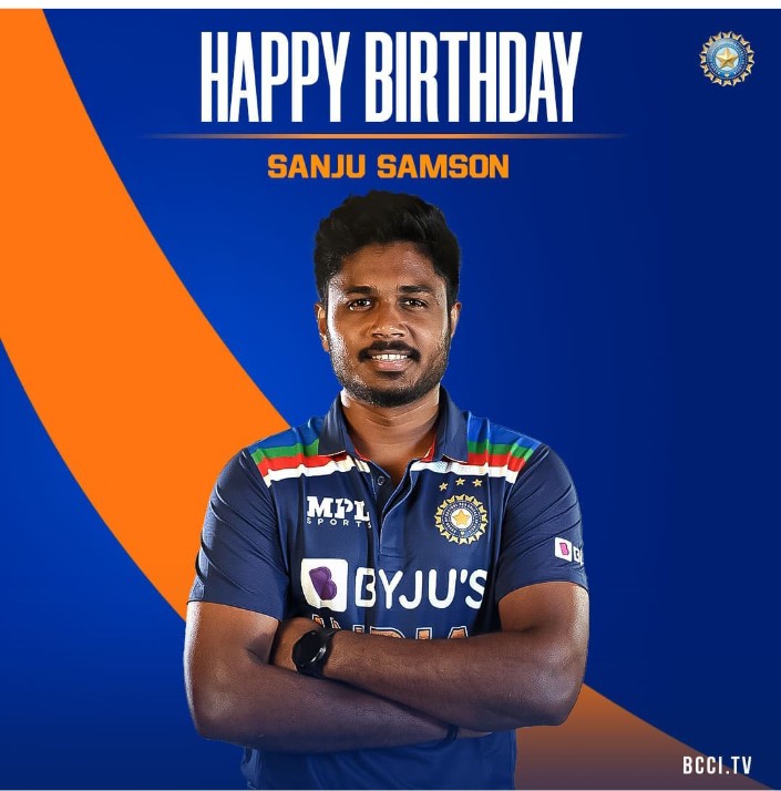 Cricket batsman Sanju Samson Happy Birthday    