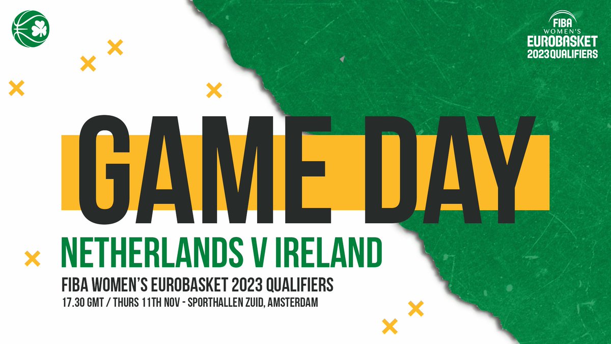 BballIrl's tweet photo. Let's goooooo! 💥

It's game day for Ireland as they begin their @EuroBasketWomen 2023 Qualifiers campaign today against @Basketball_NED 💪

Tune in to @FIBA on YouTube to watch the game live at 17.30 (Irish time) 👉 https://t.co/HNkEIlBOaO

#EuroBasketWomen https://t.co/WvkXeiu1Yc