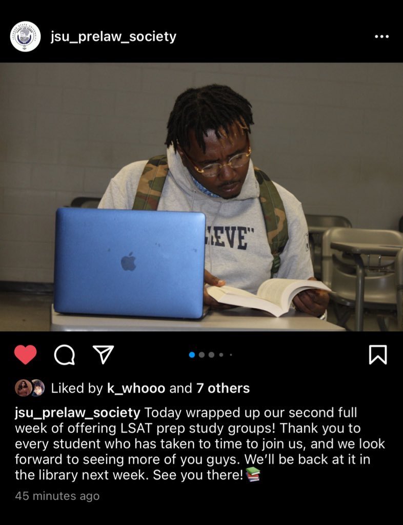 Taking the steps to get closer to law school. Practice and Preparation. Double Major. #LSAT #JSU #TheeILove