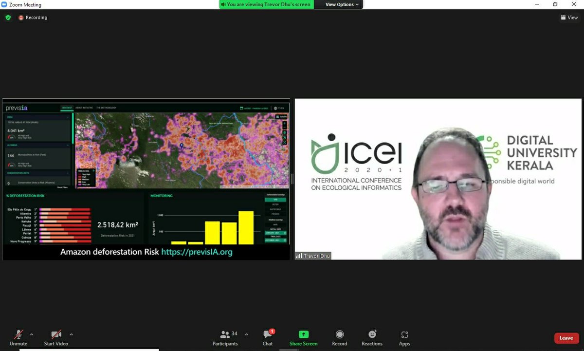 ICEIConf's tweet photo. Linking #DataScience , Ecology &amp; #technology, Day 2 #ICEI2020+1
Keynote Speakers Dr Trevor Dhu @Microsoft &amp; Dr Natarajan Ishwaran #DeeptimeDigitalEarth shares many key points to ponder upon.
Stay tuned for Day 3 Sessions @ICEIConf https://t.co/2HlNmzaIuD