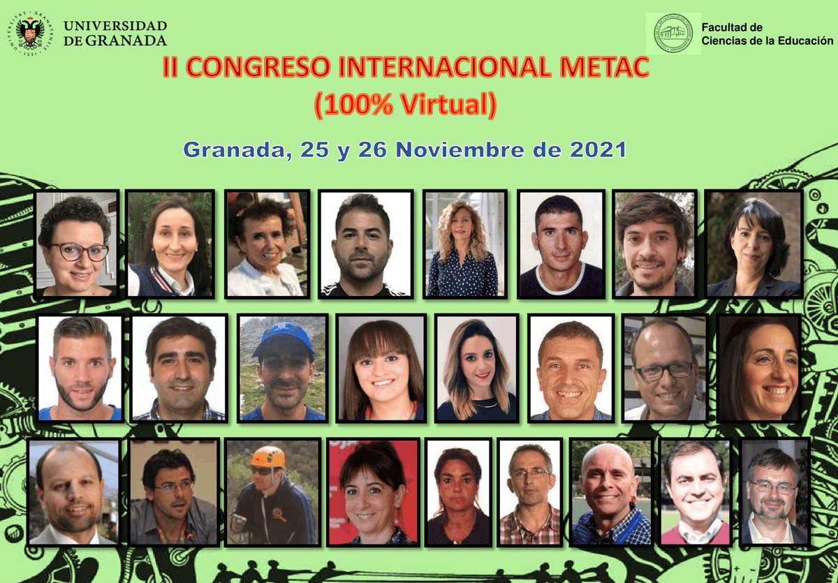📢¡A 2 semanas⏳  de comenzar el II <a href="/congresometac/">Congreso Metodologías Activas en EducaciónyDeporte</a> y poder disfrutar de este cartel de ponentes!🔝

¿Aún no te has apuntado? ¡100% online!📝➡️ bit.ly/3xIaGIk 

#CongresoMETAC #Granada #UGR #Educacion
