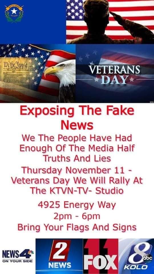 LindaTh27168341's tweet photo. Don't forget to join us! Let's put the media on notice. We're DONE with their lies, propaganda &amp; fear mongering!
@BattlebornPats @AgStateStacker @MugsyNMoxies @MJ4Nevada https://t.co/puOU1UOZ2P