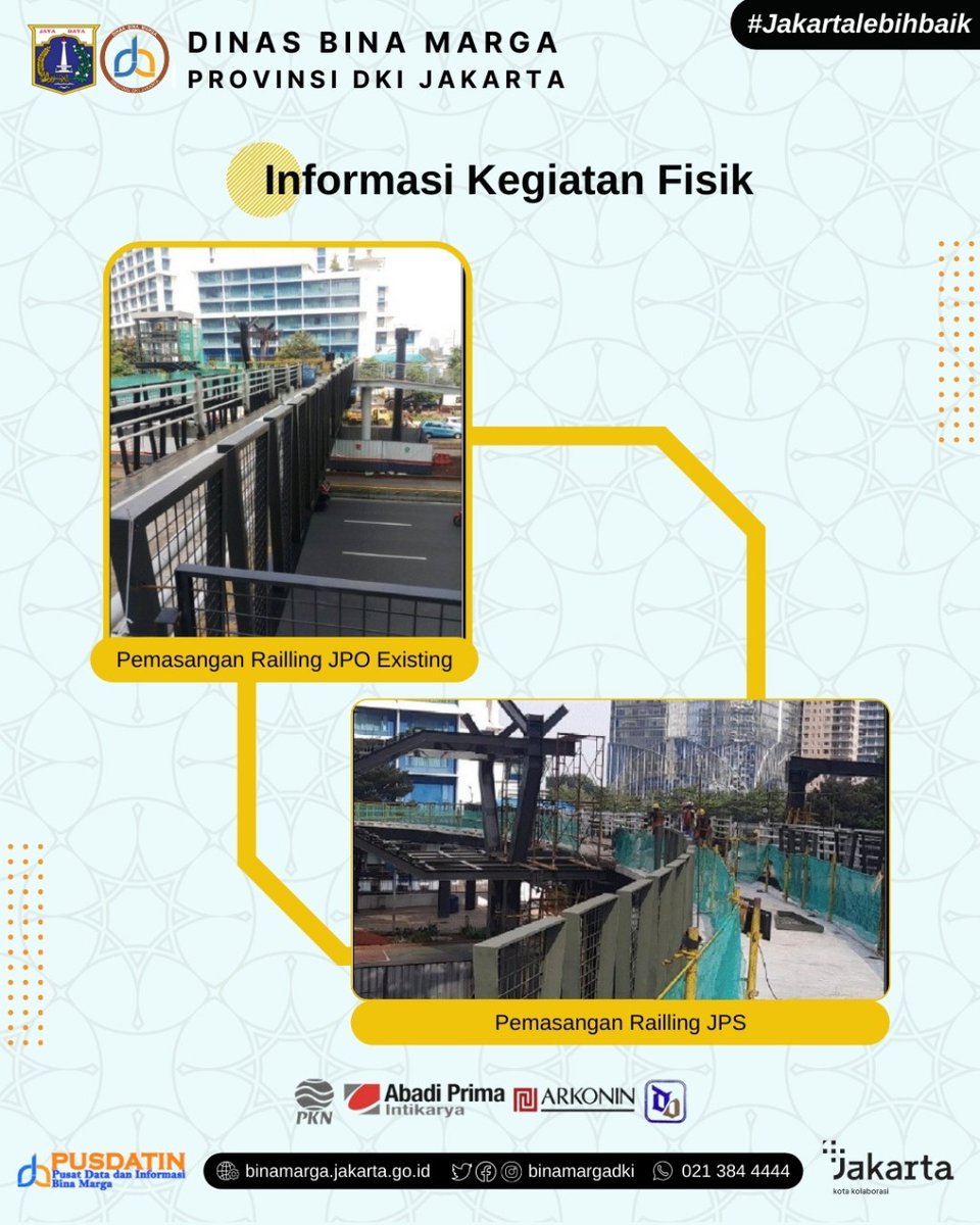 BinaMargaDKI's tweet photo. Mari kita simak infografis Progress Pekerjaan Revitalisasi JPO Sudirman Tahap 2 di Jakarta Pusat.
#aniesbaswedan
#ArizaPatria
#DKIJakarta
#HariNugroho
#PSUK
#RevitalisasiJPO
#JPOSUDIRMANTahap2
#ProgressJPO
#JakartaRamahPejalanKaki
#JakartaLebihBaik https://t.co/BHeDKtJ5wk