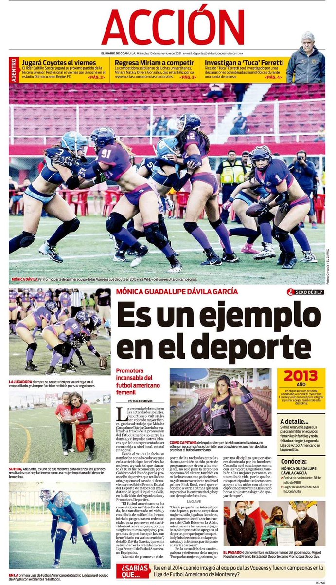 lemonike88's tweet photo. ¡Agradecida siempre!  ✨💫👑🏈

@DiarioCoahuila https://t.co/z08K8jqxVZ