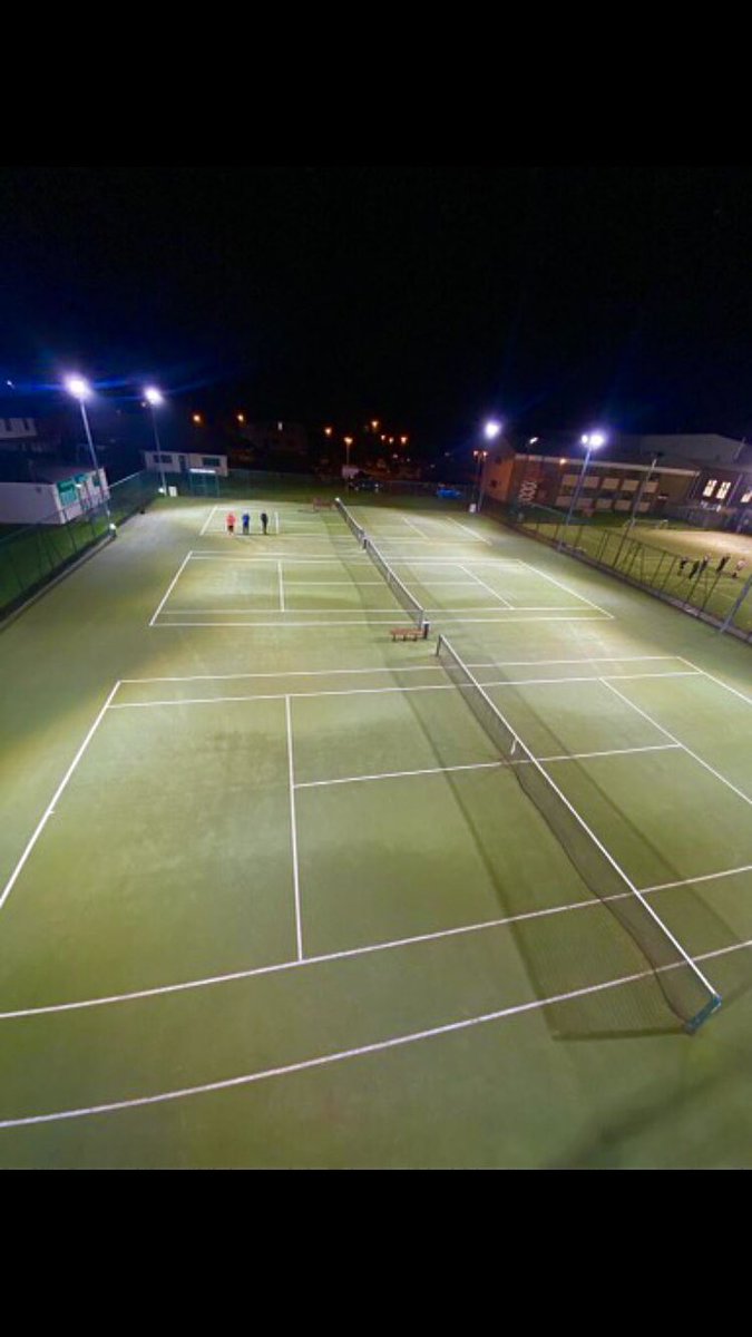 New LED lights at Parkwood Tennis Club now installed ensuring all year round that play is available and for members in years to come! 🥳🎾