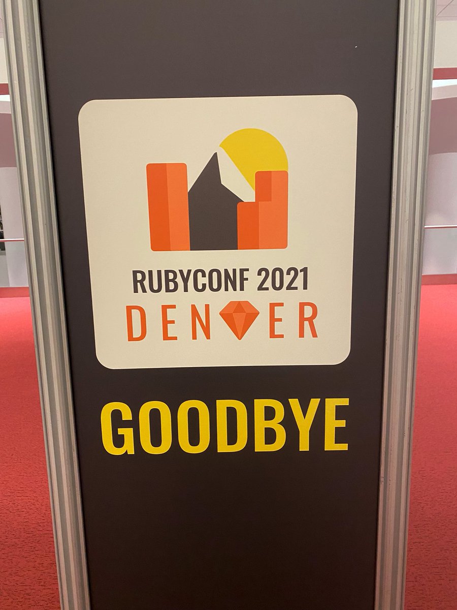 SmarterSoftware's tweet image. Goodbye #RubyConf2021 it’s been real!