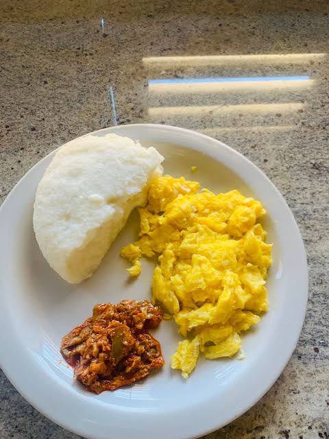 Gracelandfarmer's tweet photo. If I open a restaurant that sell pap with eggs and Archar, will you buy? https://t.co/082NUqjBm7