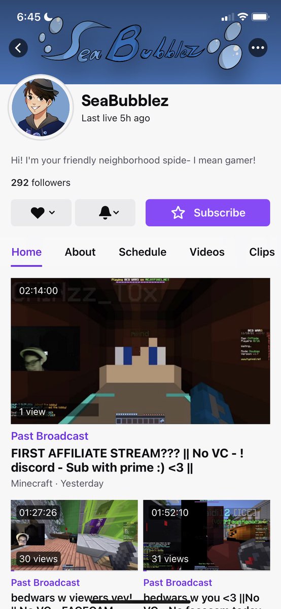 tofiorsmthing's tweet photo. u should all go follow @SeaBubblez ngl he’s so close to 300 and recently got affiliate!!! #smallstreamer #SmallStreamersConnect #SmallStreamerCommunity #heisshort https://t.co/2WTTpjfnXm