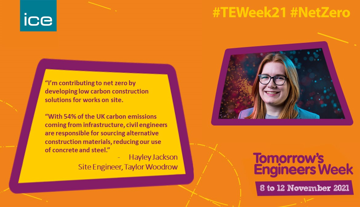 ICE_EastMids's tweet photo. We continue  #TEWeek21 celebrations and today @EngineerHayley, @TaylorWoodrow1 says #LowCarbon construction solutionsfor works on site are key to element to achieving #NetZero.

@ICE_engineers @teweekuk @_EngineeringUK  

Read her blog on #sustainability https://t.co/Bmc00JoiKP https://t.co/oemaHV6iKJ