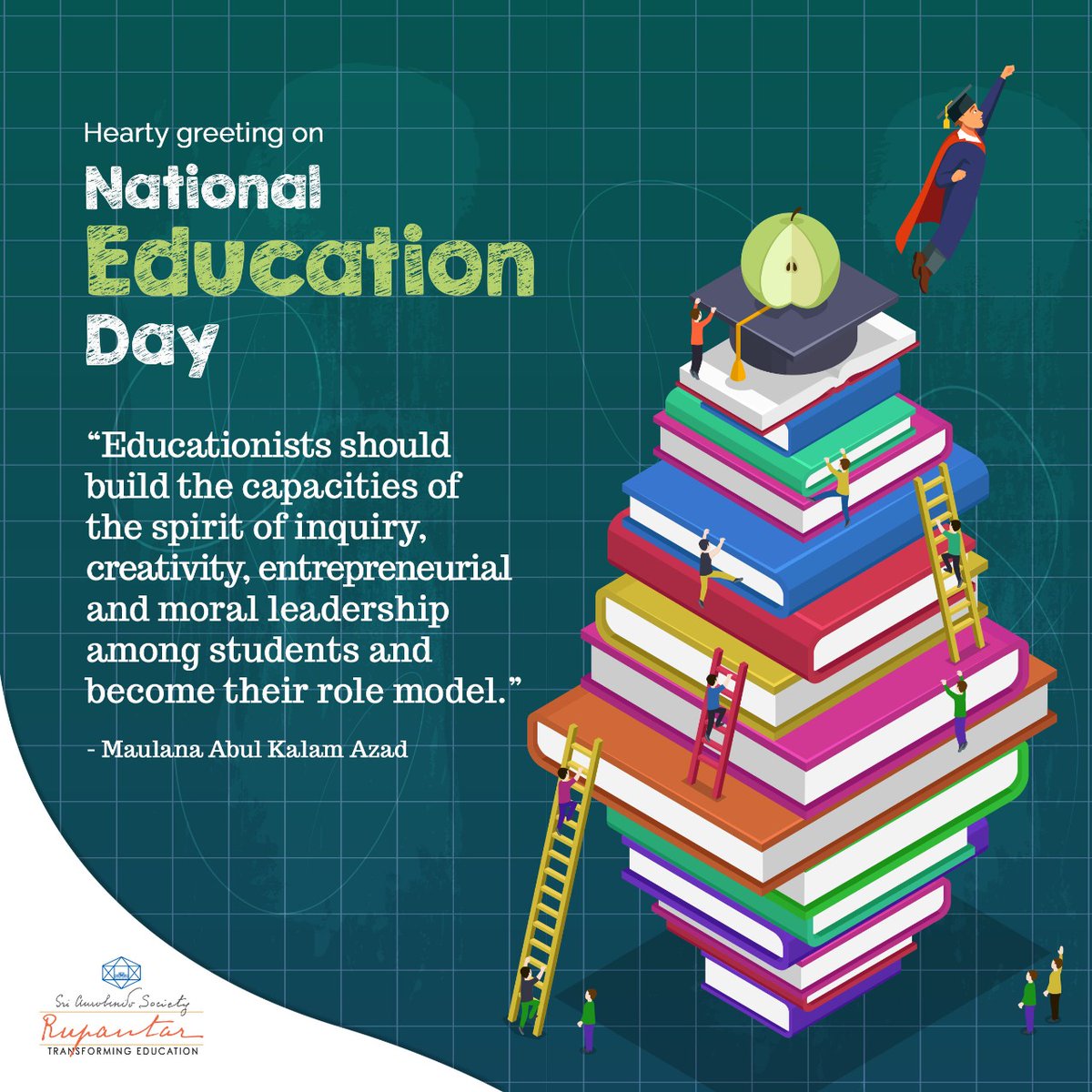 SambhrantSharma's tweet photo. #NEP2020 matches the global standards of #education with its vision and mission of making education #inclusive for all #students, focusing on #learning, #research and #innovation.  #NationalEducationDay2021 https://t.co/DNiL0LceKQ