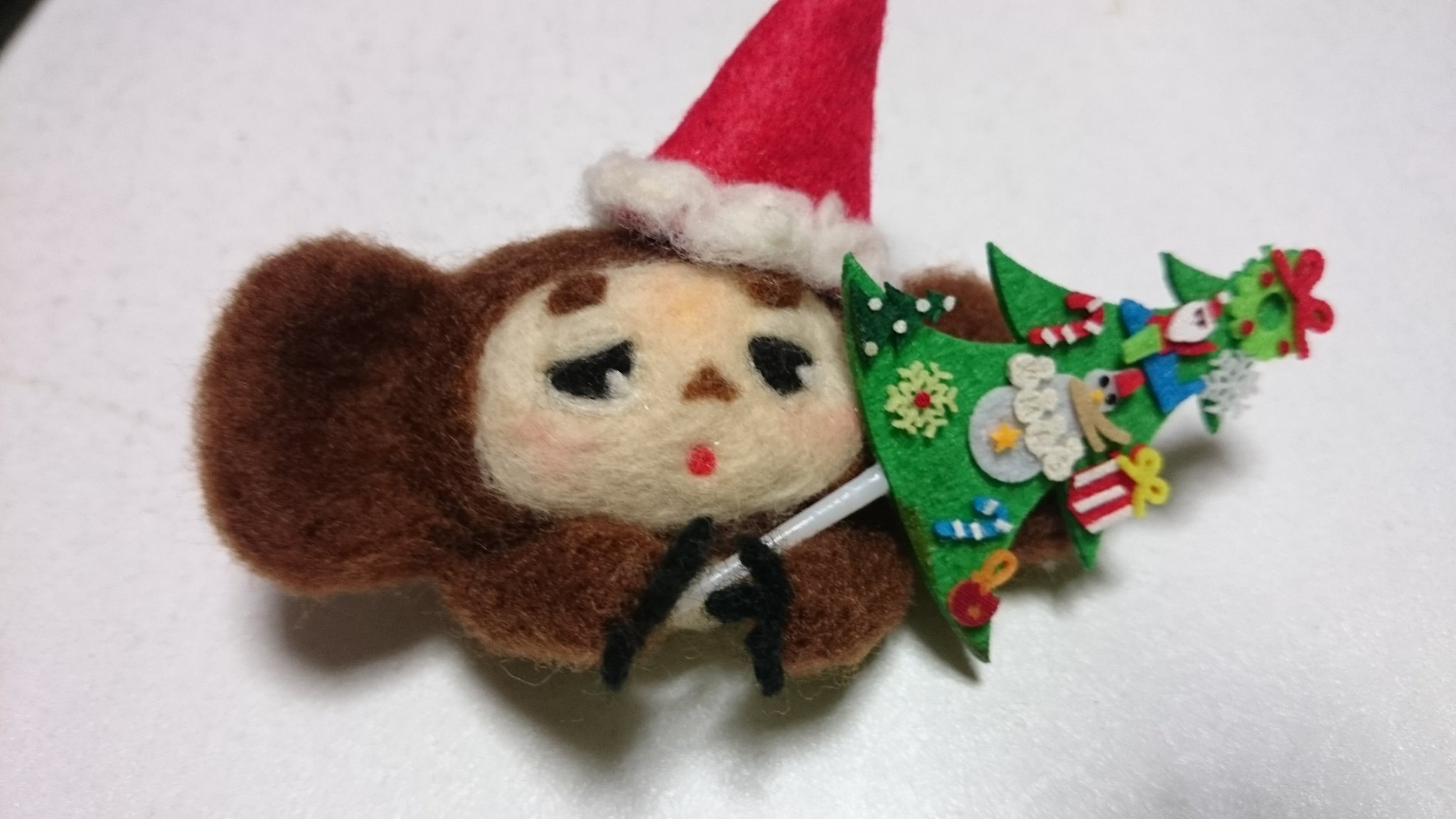 Hana ラバーフェイスのモールアニマル ずいぶん前に羊毛フェルトで作ったチェブラーシカ クリスマス仕様 のブローチでした 羊毛フェルト チェブラーシカ ゲーナ ハンドメイド好きさんと繋がりたい T Co Xlla7ye7mp Twitter