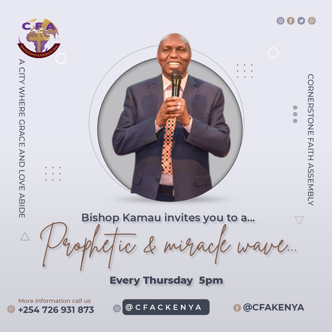CfaChurch's tweet photo. Prophetic and Miracle wave.
All are welcome.
Time 5:00pm EAT

Cornerstone Faith Assembly https://t.co/3x0uyale8k