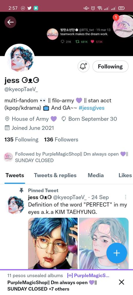 francisco_sof's tweet photo. @PurpleMshop @kyeopTaeV_ Happy 2nd Monthsary s Shop nyi po. More budols to come. Hope na magtuloy tuloy at lumaki pa Ang shop nyu. Hoping din na magkaroon kayo ng physical Shop. 💕😘 https://t.co/2j4zeTraQ8