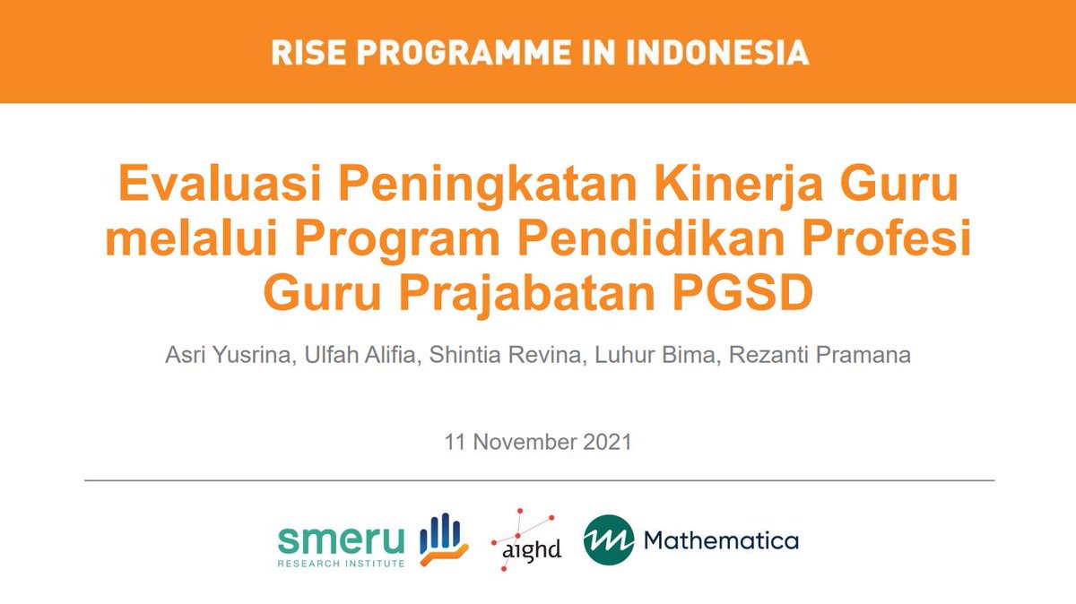 SMERUInstitute's tweet photo. Guru memiliki peran penting dalam pendidikan, terutama pendidikan dasar. Apakah guru-guru Indonesia sudah memiliki keterampilan mengajar yang mendukung pengalaman belajar siswa yang optimal?
Peneliti #ProgramRISE mengupasnya dalam studi evaluasi Program PPG Prajabatan PGSD. https://t.co/0lGYl7kEqk