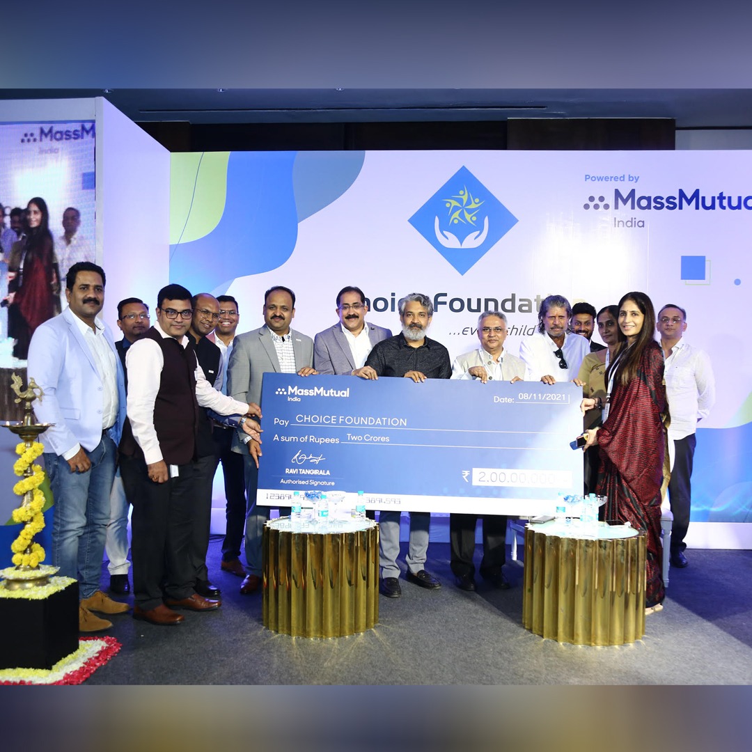 ChoiceFound's tweet photo. We are ecstatic to announce the generous donation of Rs. 2 crores by #MassMutualIndia! 

Thank you @MassMutual for your magnanimous contribution. 

Grateful for the patronage of @therealkapildev and @ssrajamouli!

Together, we can make every child count! 
#theannualgiving https://t.co/FDSveIKqqV