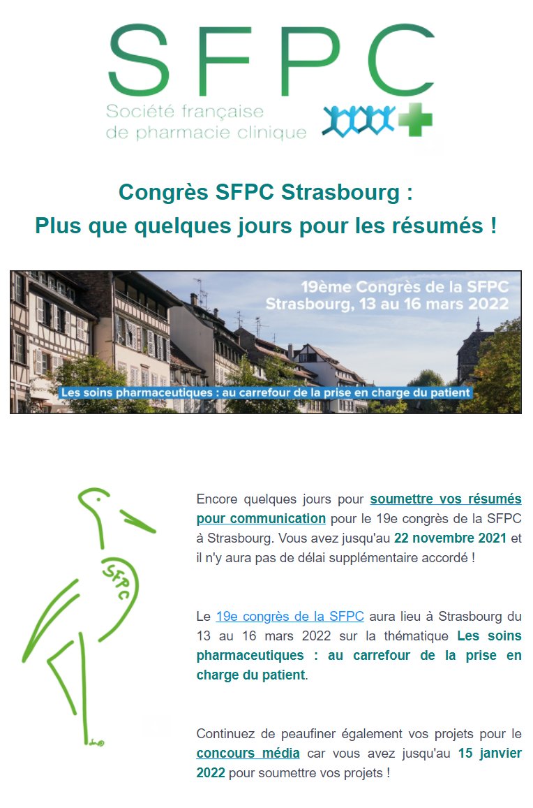 Congrès SFPC Strasbourg : plus que quelques jours pour les résumés !
sfpc.eu/appel_a_commun…