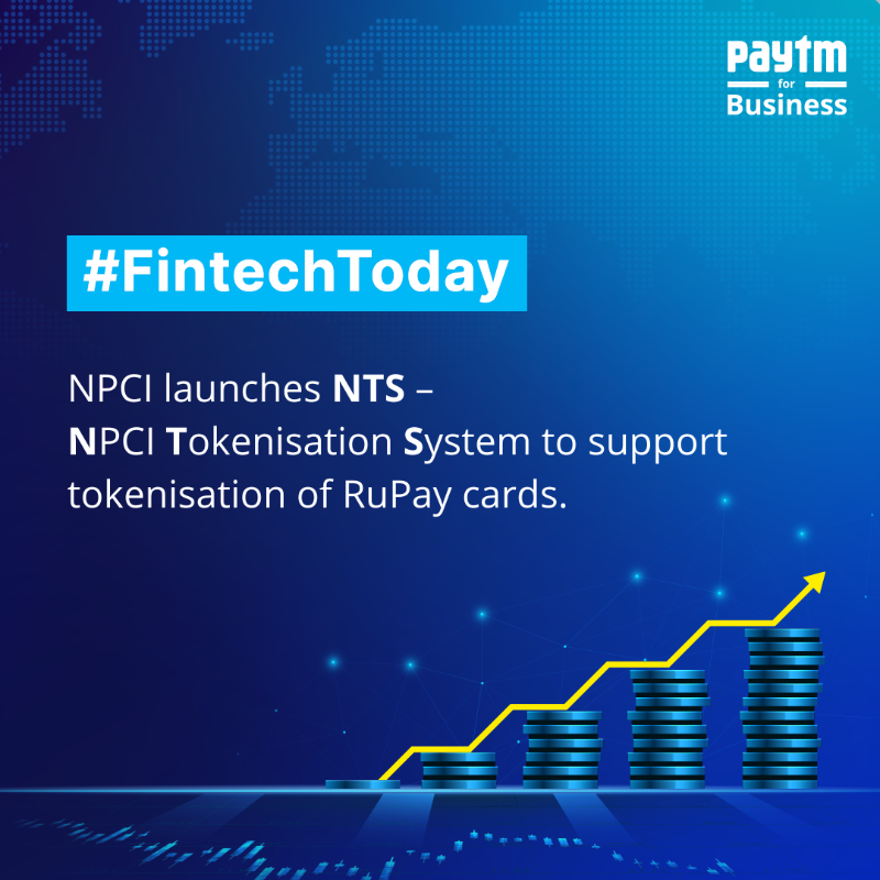 PaytmBusiness's tweet photo. Tokenization of RuPay cards will instill further trust in the millions of RuPay card holders to carry out their day-to-day transactions securely.
#FintechToday