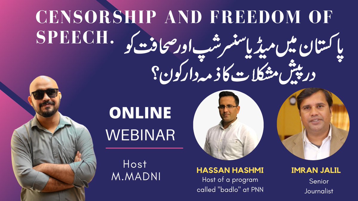 network_cam's tweet photo. ویبینار دیکھنے کیلئے لنک پر کلک کریں ۔۔
https://t.co/WAXUtH6M4q

#JournalismIsNotACrime #FreedomOfSpeech #JournalismIsDead  #ENGvsNZ #PAKvAUS https://t.co/sQdy5BZDmh