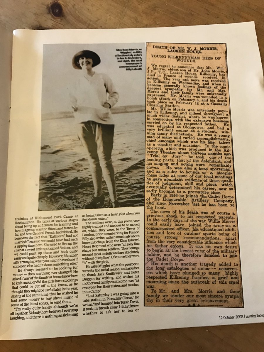 LucindasIreland's tweet photo. Remembering my father’s elder brother Billy Morris from Kilkenny who was killed at the Somme and whose grave we found in Varennes. #WW1 #11/11/1918 #warended #warmemorialkilkenny https://t.co/dnUQ2GTTYm