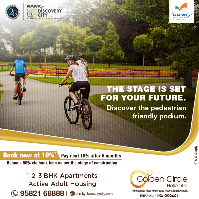 RITLOFFICIAL's tweet photo. A stylish pedestrian friendly podium that allows more room for movement. Only one of the many convenience-first amenities that await you at #Ramky #GoldenCircle. Discover the thrill in each, discover a myriad of experiences in every corner. 
 #OwnARamkyHome #WorldClassAmenities https://t.co/nLvoOXuQUH