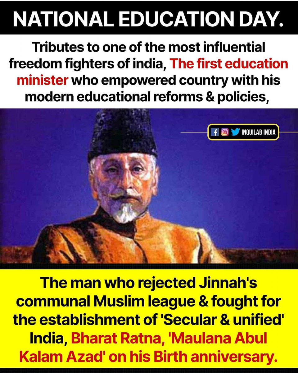 beingfaique's tweet photo. #moulanaabulkalamazad #NationalEducationDay https://t.co/rWwZptOEPT