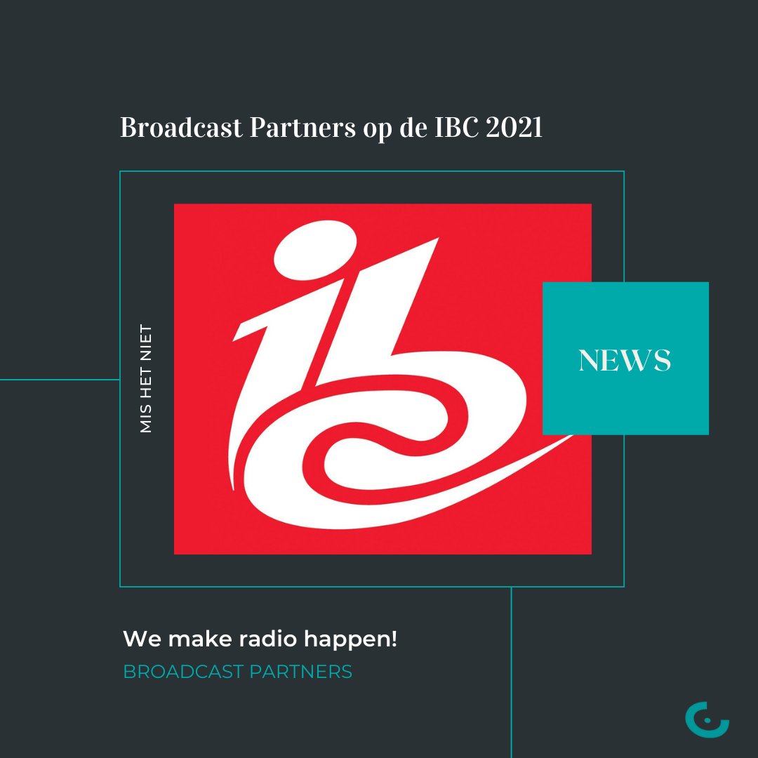 𝐵𝑟𝑜𝑎𝑑𝑐𝑎𝑠𝑡 𝑃𝑎𝑟𝑡𝑛𝑒𝑟𝑠 𝑜𝑝 𝑑𝑒 𝐼𝐵𝐶 𝟸𝟶𝟸𝟷

Dit jaar doen wij het even helemaal anders, geen stand op de IBC, maar een Off Site Meeting Room! Maak van te voren je afspraak via: forms.gle/HxKS7tCqpVu3Cp… en dan zien we je graag op de IBC! Mis het niet!

#IBC