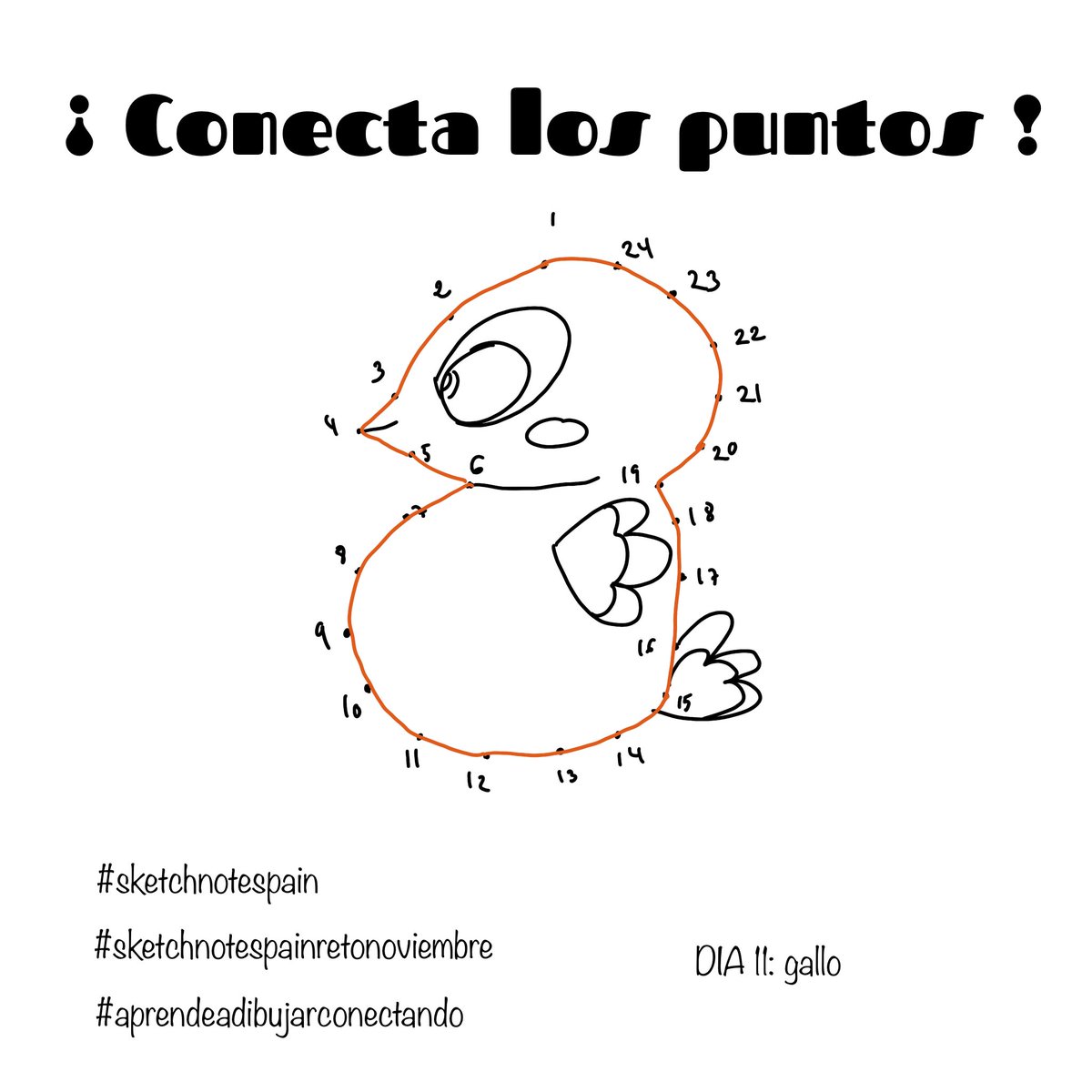 Buenos días !! Vamos a por el día 11 del #reto #sketchnotespain #sketchnotespainretonoviembre #aprendeadibujarconectando te animas? Hoy toca un #galllo #pato algo así 😂