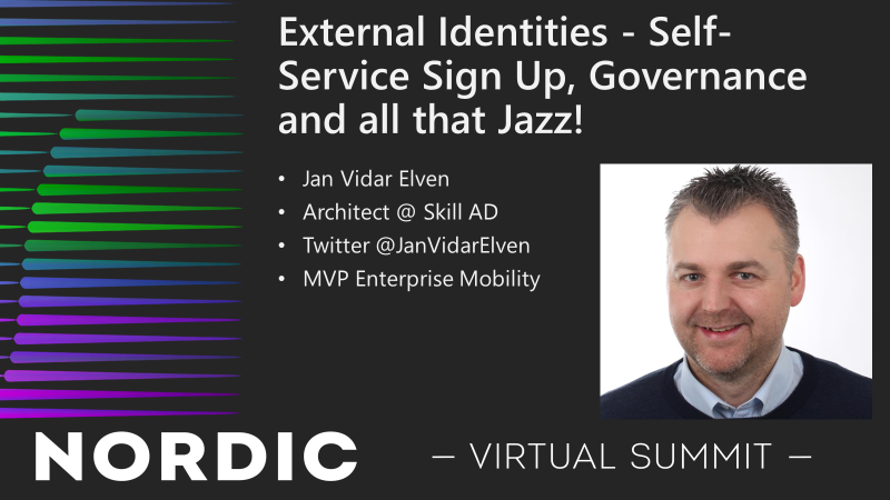 JanVidarElven's tweet photo. Second day of #NVSummit2021 is about to start and you can join live at https://t.co/2gBK7UFTVH. I will start my session on #AzureAD and #ExternalIdentities in little over an hour at the Security and Compliance track. Hope to see you there 😀 https://t.co/A5MUIsmtfO