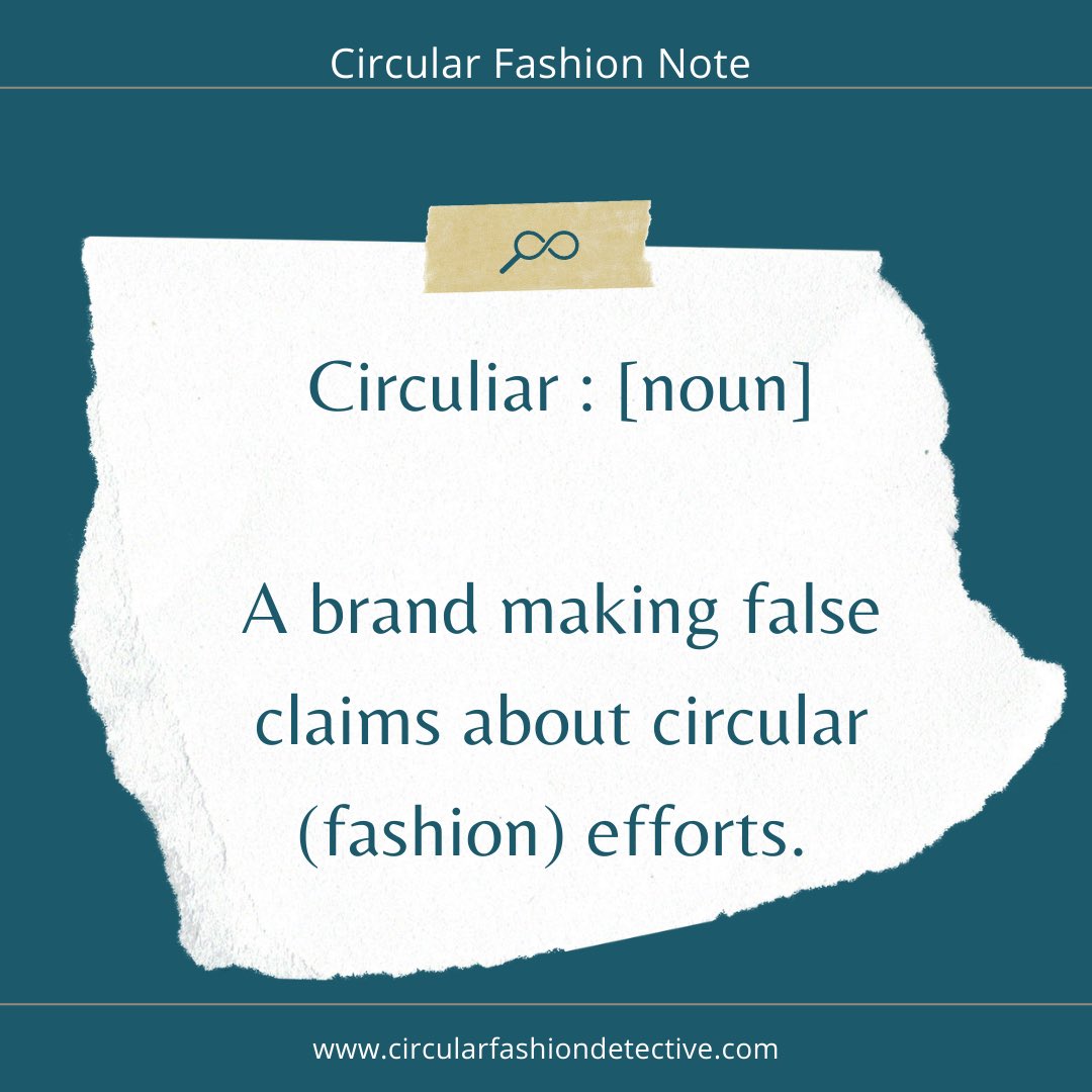 circularfash's tweet photo. Introducing a new word to the greenwash glossary : CIRCU-LIAR 🕵🏻‍♀️😅🙊 #greenwash #fastfashion #fashion #circulareconomy #branding #circuliar #circuliars #circulying https://t.co/YWaChyJBzz
