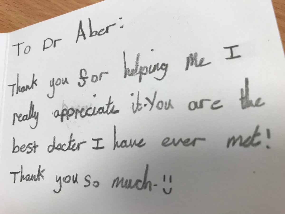 AberEaqub's tweet photo. Received this morning; from a 9 years old little girl.
Simple yet massively appreciated gesture.
# kids doc
# choose paediatrics https://t.co/gmAFrbAnGA
