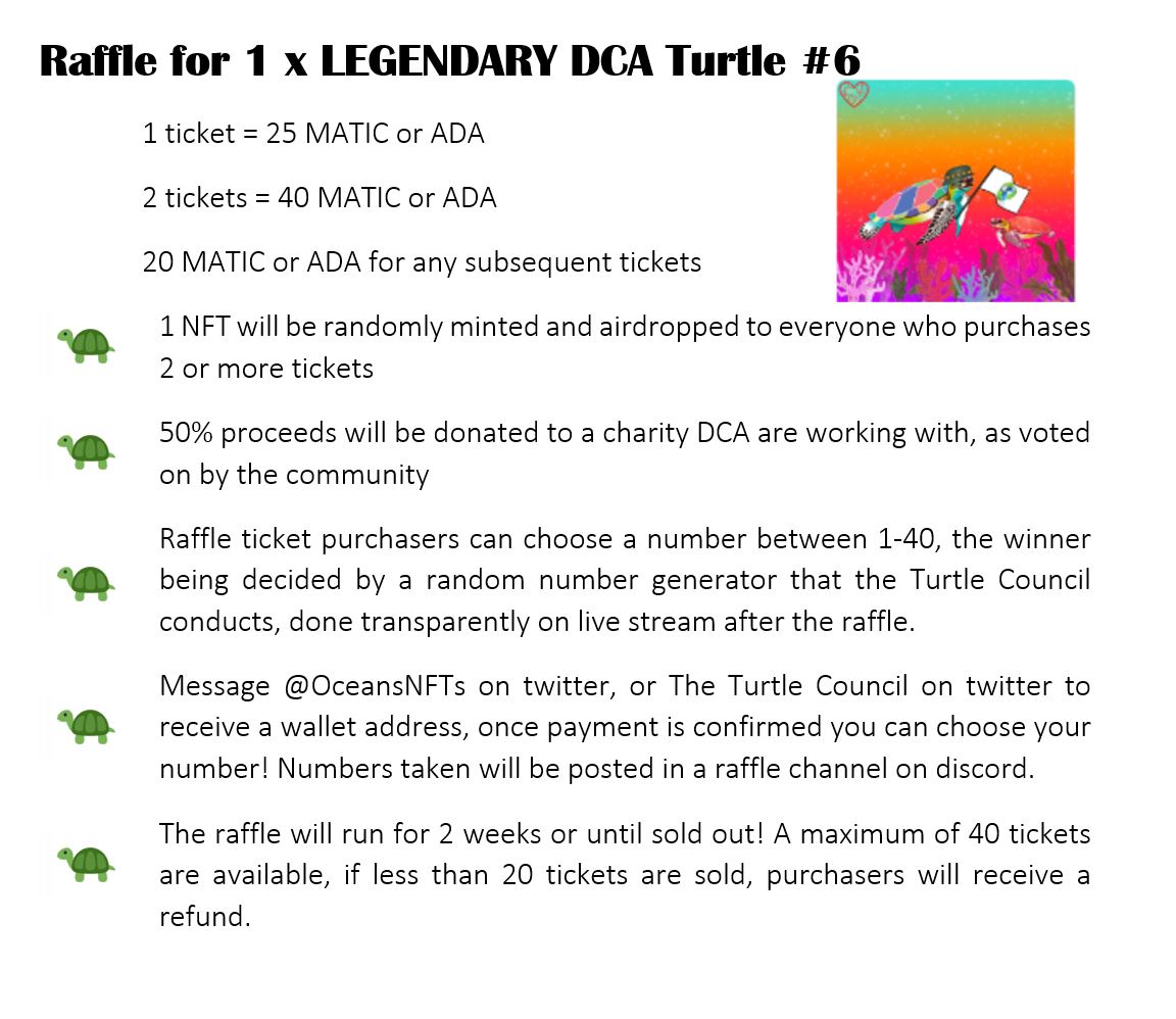 OceansNFTs's tweet photo. #NFTgiveaway!

Raffle to win a legendary #NFT! #NFTs that are 20/10k!

@4D4forNFT has offered #6 from our #NFTcollection!

1ticket=25 #MATIC/#ADA
2tickets=40 MATIC/ADA

2 tickets &amp; you'll be airdropped a random mint NFT!

50% funds will go to a partnered community-voted charity! https://t.co/yTmKLbGCFu