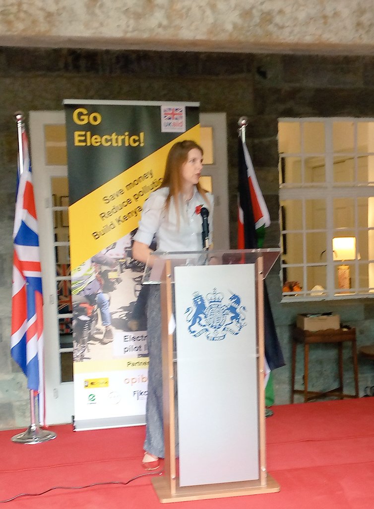 Electric bikes are here in Kenya. CS for Trade and Industrialization. <a href="/maina_betty/">Betty C Maina, EGH</a> this morning graced the exhibition of electric bikes at the British High Commissioner's residence. <a href="/britchamken/">BritishChamberKenya</a> <a href="/JaneMarriottUK/">Jane Marriott</a> <a href="/UKinKenya/">UK in Kenya 🇬🇧🇰🇪</a> <a href="/ForeignOfficeKE/">State Department for Foreign Affairs | Kenya</a> <a href="/Trade_Kenya/">Trade Kenya</a> <a href="/MakeItKenya/">Kenya Export Promotion and Branding Agency</a> <a href="/Ps_AmbKaberia/">Amb. Kirimi P. Kaberia CBS</a>