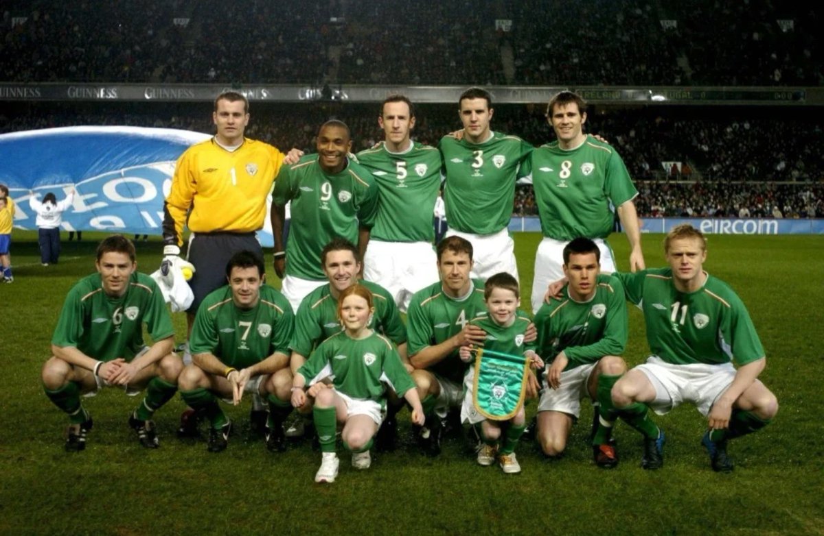 The Ireland team that defeated Portugal in February 2005 thanks to an @OB_40 goal in the first half. #COYBIG