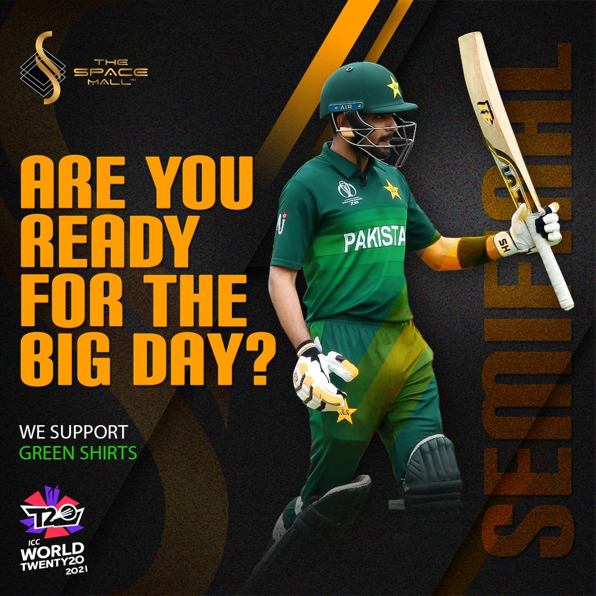 TheSpaceMall1's tweet photo. Only 𝟲 𝗛𝗼𝘂𝗿𝘀 left!

Are you ready for the 𝗕𝗶𝗴 𝗗𝗮𝘆?

Come join us at the live screening of 𝗣𝗮𝗸 𝗩𝘀 𝗔𝘂𝘀 Semi-Final.

#PakistanZindabad  #PakistanCricket #Pakistan_Ek_Eshq_Ek_Junoon #icct20worldcup2021 #T20WorldCup #PAKvsAUS #ICCT20WorldCup #SemiFinals https://t.co/zVoeu4QsWU