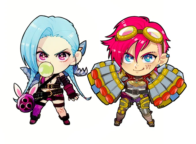 SDイラストもありました。かわいいね! #Arcane #アーケイン #LeagueOfLegends 