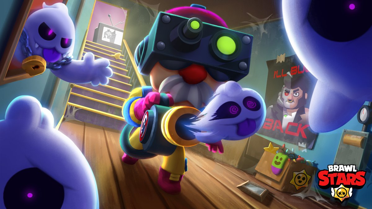 BrawlStarsES's tweet photo. ¡Gale Cazasqueaks está aquí! 👻

... ¡y no le teme a ningún fantasma!

#Ghostbusters https://t.co/gp4px3fao6