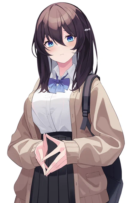 目のクマがかわいい女の子 