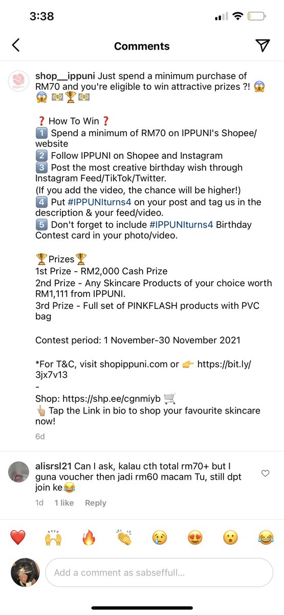 ketengahketepi's tweet photo. spend Rm70 dekat shopee
https://t.co/HPnQMayEgK or website. Post birthday wish for ippuni gmbr or video di twitter or Instagram with hashtags #IPPUNITURNS4 & tag them!! Also wajib follow
ig > shop__ippuni
Twitter @shop_ippuni
TikTok: @ippuniskincare
#IPPUNIturns4 #IPPUNI https://t.co/hIKbY5d1gh