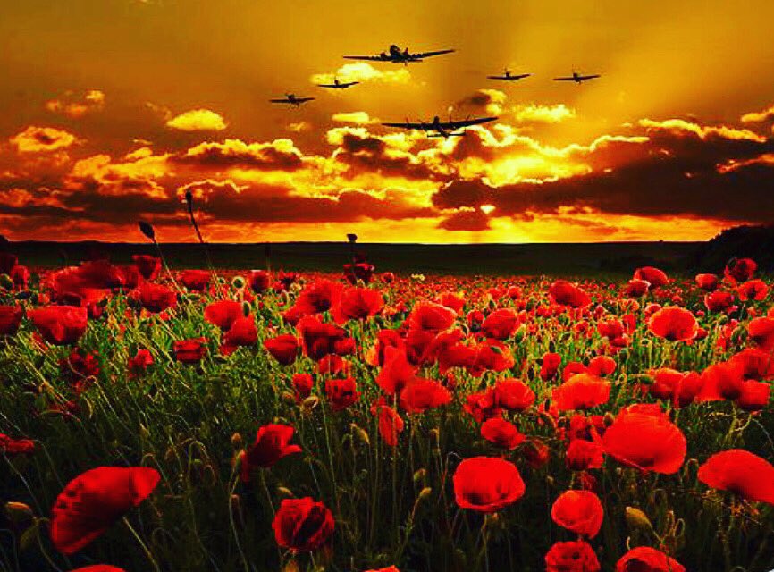 ‘We'll meet again,
Don't know where,
Don't know when
But I know we'll meet again some sunny day
Keep smiling through,
Just like you always do
Till the blue skies drive the dark clouds far away’ #LestWeForget 
At the going down of the sun and in the morning we will remember them.