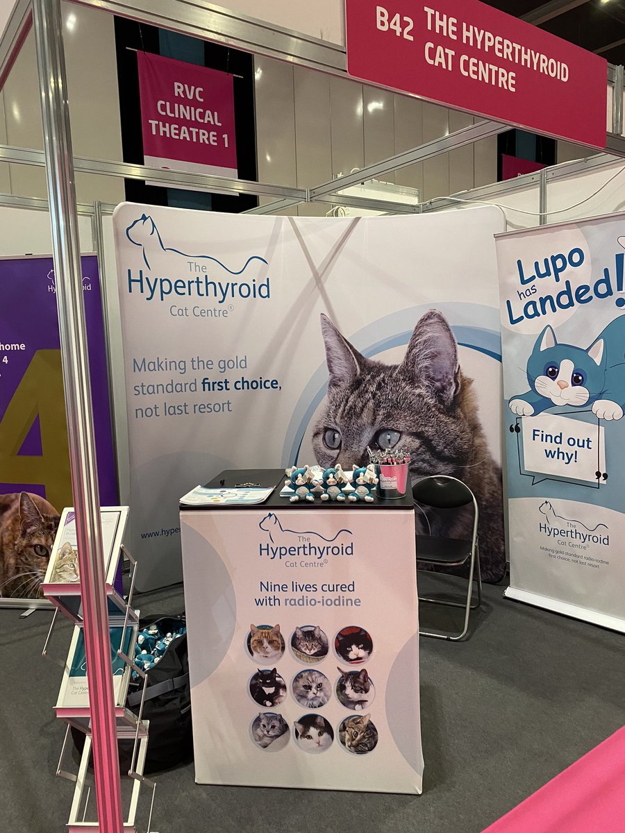 HyperthyroidCC's tweet photo. Come and see us on Stand B42 @VetShow and pick up a Lupo goody bag and discuss why Radioiodine treatment for hyperthyroidism in cats is becoming first choice! https://t.co/KQ7pr8Oc6n