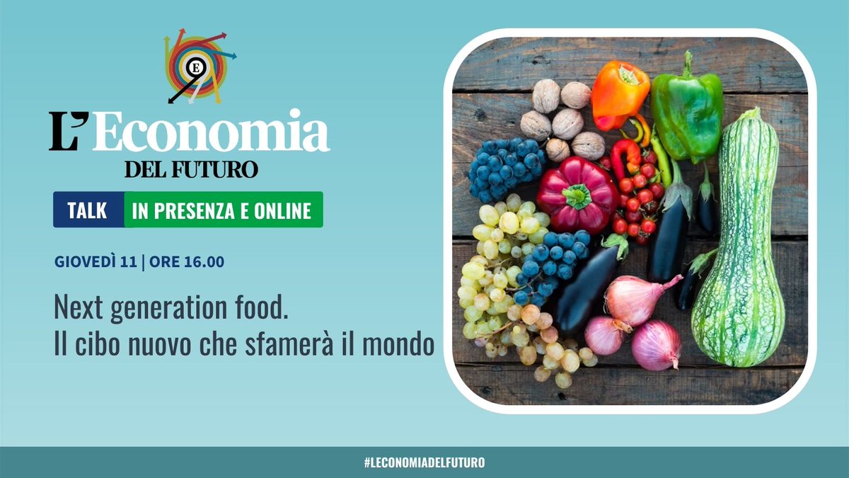 SantachiaraLab's tweet photo. 👉#EconomiaDelFuturo @Corriere @L_Economia: crescita sostenibile e #buonepratiche.
🟢Il prof @AngeloRiccaboni parteciperà al panel “Next generation food. Il cibo nuovo che sfamerà il mondo”
🗓️11nov🕠16.00
Info e diretta streaming📽️https://t.co/4iDJpNJVIE
#UnitinelCibo #Agritech https://t.co/RVBe9s2jOv